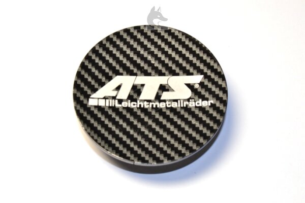 ATS Nabenkappe N53 - Perfektion - Carbon Dark 3D - Logo silber