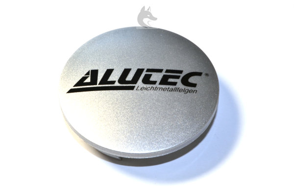 Alutec Nabenkappe N50 - silber - Logo schwarz