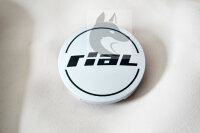 Rial Nabenkappe N37 - X10 - silber - Logo schwarz