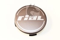 Rial Nabenkappe N37 - X10 - metallgrau - Logo silber