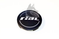Rial Nabenkappe N37 - X10 - schwarz matt - Logo silber