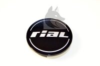 Rial Nabenkappe N37 - X10 - schwarz glänzend - Logo...